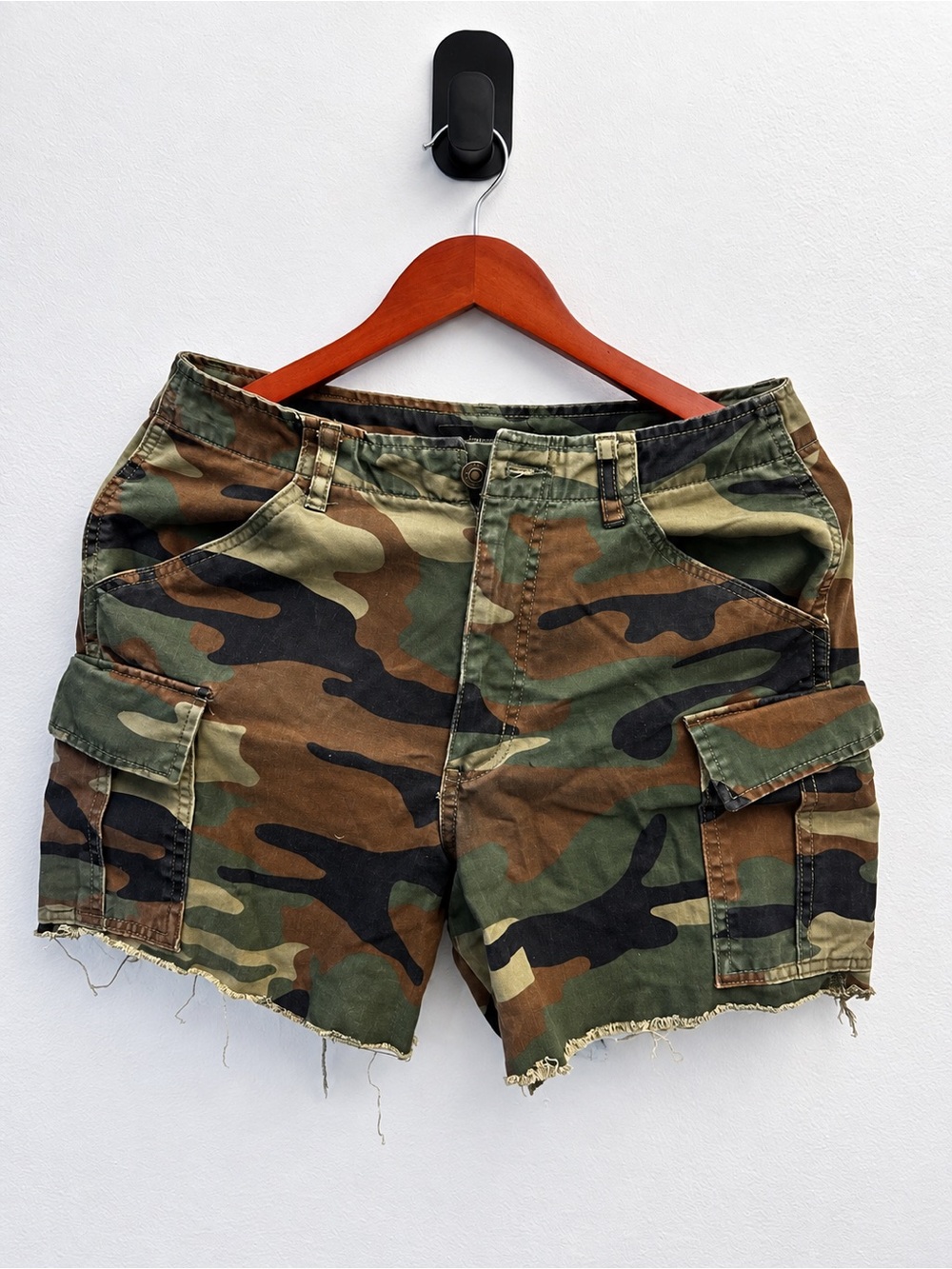 Forever 21 Camo Cargo Cutoff Shorts